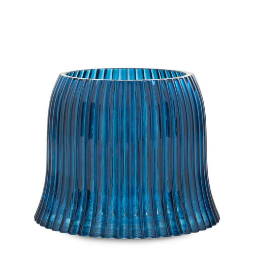 Blue Ribbed Jar Candle Shade Jar Candle Shades